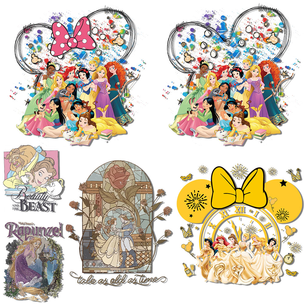 Printable Heat Transfer Vinyl - Watercolor Mouse Ear Princess Iron on