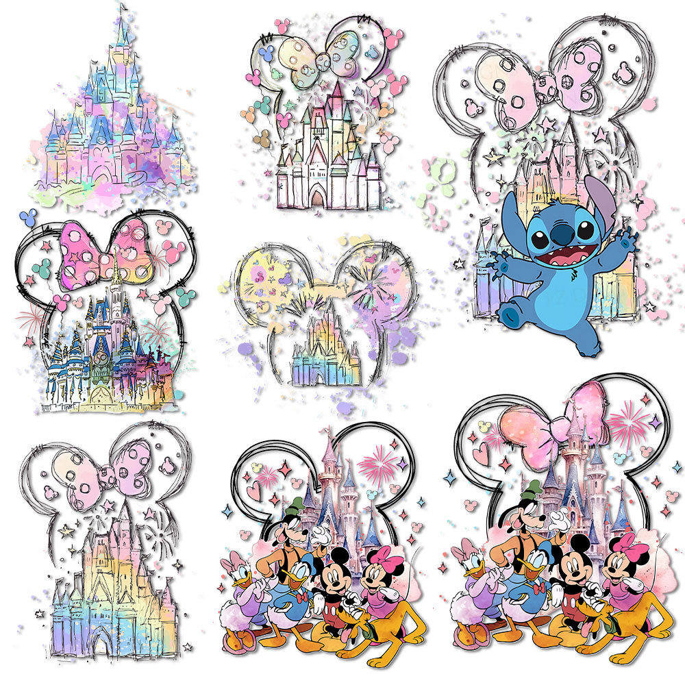 Printable Heat Transfer Vinyl - Watercolor Mickey Mouse Ear Iron on