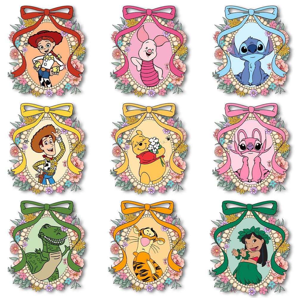 Printable Heat Transfer Vinyl - Flowers Micker Minnie Winnie the Pooh