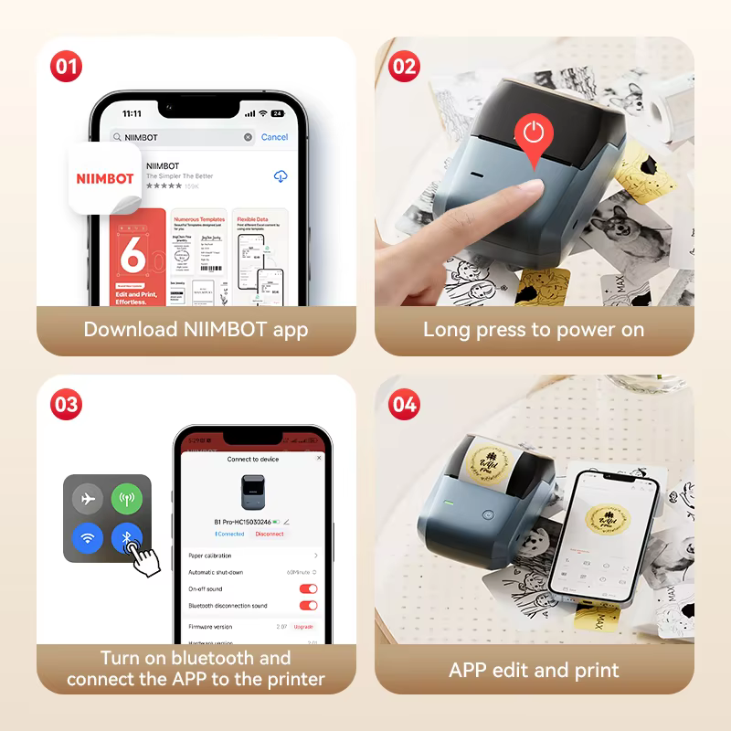 Niimbot B1/B1PRO Label Printer - Commercial Printing Dpi ulasan dan harga