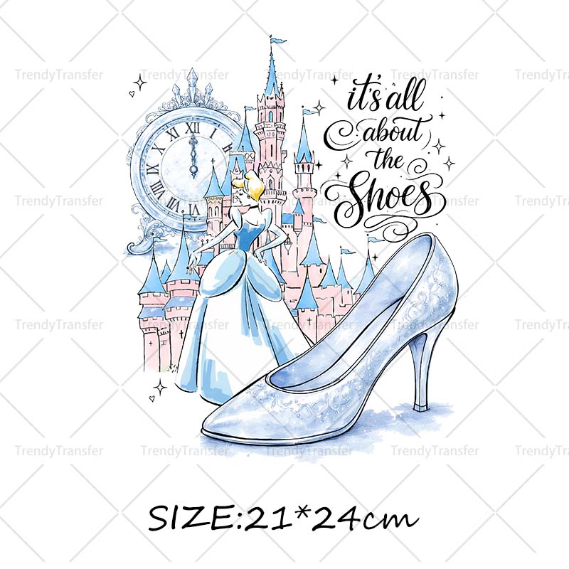 Cinderella Crystal shoes Iron  - Printable Heat Transfer Vinyl ulasan dan harga