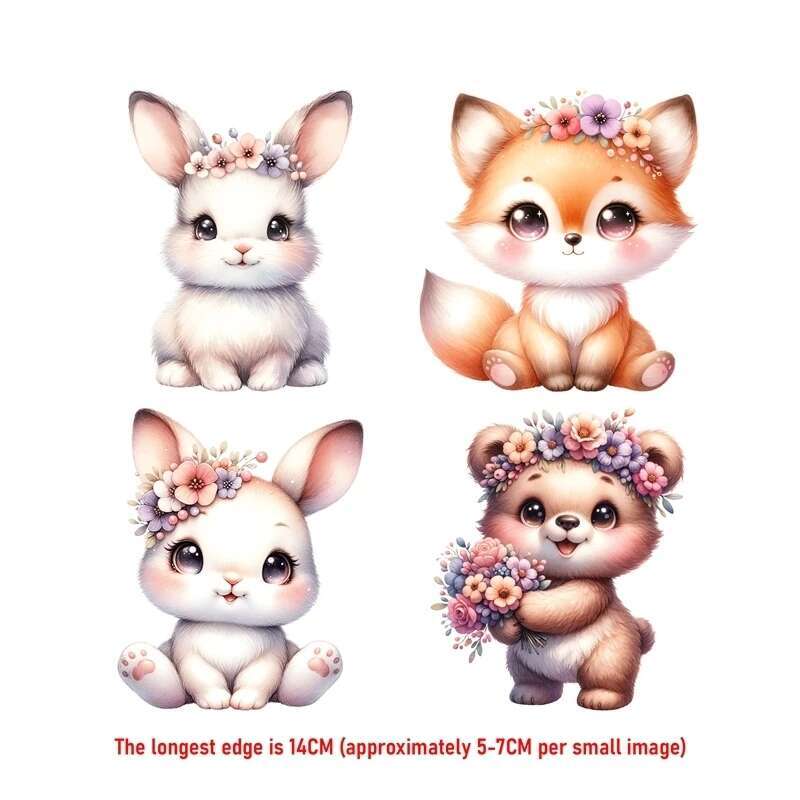 14CM Suit Cute Flower Animal F - Printable Heat Transfer Vinyl ulasan dan harga