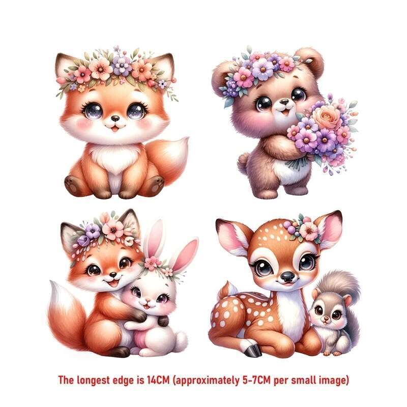 14CM Suit Cute Flower Animal F - Printable Heat Transfer Vinyl ulasan dan harga